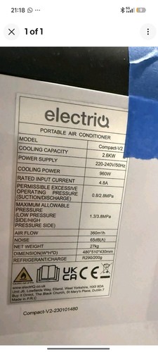 Electriq 9000 btu portable air - electriq,